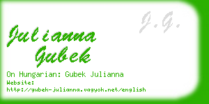 julianna gubek business card